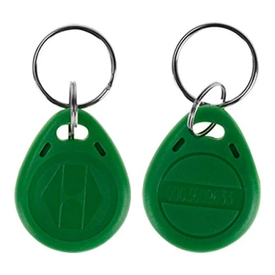 Imagen de LIBO Tarjeta Clave Inteligente ID 125KHz de Control Acceso RFID Proximidad EM4100 TK4100 Keyfobs Llaveros NFC Token (100, Verde)