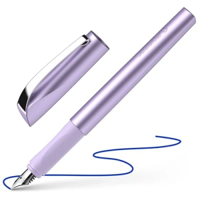 Imagen de Schneider 168656 Pluma estilográfica Ceod Shiny (diestros y zurdos, con estampado de tinta azul real, lila