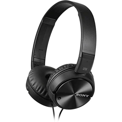 Imagen de Sony MDR ZX110NC Auriculares con cancelación de Ruido imanes neodimio y Altavoces 30 mm, Color Negro (reacondicionado)