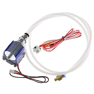 Imagen de ENET YINETTECH Boquilla de extrusión filamento 1,75 mm 0,4 V6 J head Hotend con ventiladores refrigeración y tubo alimentación para impresora 3D