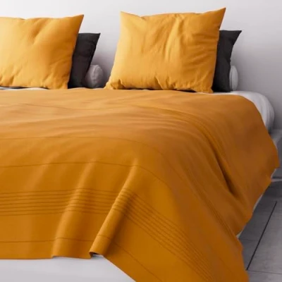 Imagen de Soleil d&#039;ocre ADELE Colcha, Amarillo, 220 x 240 cm