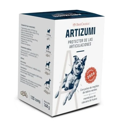 Imagen de Best Ceutics Condroprotector Perros Artizumi Pastillas para Articulaciones Perros, Antiinflamatorio Glucosamina, Condroitina y Mejillón de Labios Verdes, MSM Blisters 120 Comprimidos