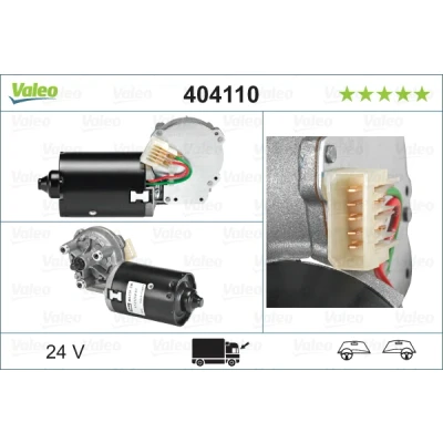 Imagen de VALEO 404110 Motor del Limpiaparabrisas 24 delante para dirección izquierda/derecha
