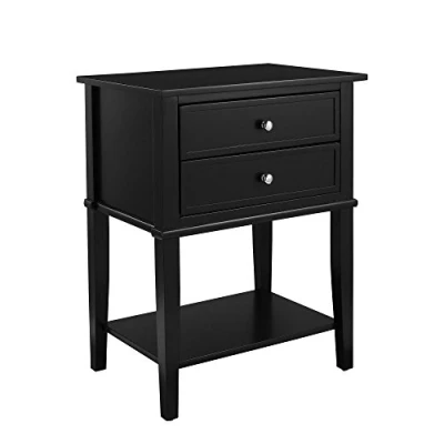 Imagen de Ameriwood Franklin Mesa Auxiliar con 2 cajones, Negro