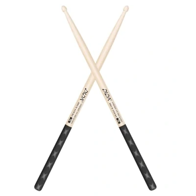 Imagen de baquetas para batería, madera maciza natural, equilibrio de peso, agarre antideslizante, actuación en vivo y kit accesorios práctica, principiantes profesionales (nogal