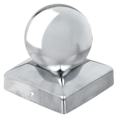 Imagen de Alberts 327095 Capuchón para postes de madera, Con bola, Acero inoxidable, 90 x mm
