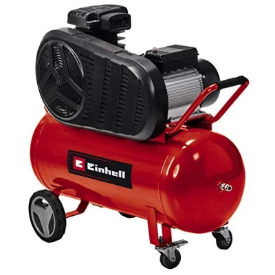 Imagen de Einhell Compresor TE AC 430/90/10 (3000 W, accionamiento por correa, 10 bar, depósito de 90 l, bomba lubricada aceite, movilidad gracias a grandes ruedas, elevada potencia salida)
