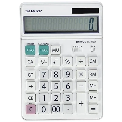 Imagen de SHARP CALCULATOR DESKTOP BOX EL340W