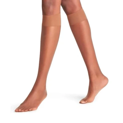 Imagen de FALKE Shelina 12 DEN W KH ultra transparente unicolor 1 par, Calcetines largos Mujer, Marrón (Hazel 5187), 39 42