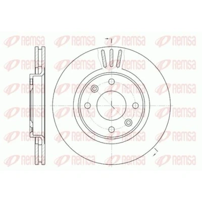 Imagen de REMSA 6603.10 Disco de freno Eje delantero 266, 266 22 4 ventilado CITROËN: Xsara Picasso, C4 Coupé, I Hatchback, PEUGEOT: 206 Hatchback
