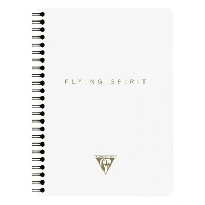 Imagen de Clairefontaine 104566C Flying Spirit Cuaderno de espiral con bolsillos 120 páginas desmontables, color marfil, 14,8 x 21 cm, 90 g, líneas, tapa blanca, diseño aleatorio