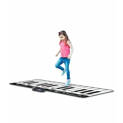 Imagen de DQB DeQUBE XL Manta Musical de Piano para el Suelo, Color Blanco y Negro, 180 x 73 cm (917D00036)