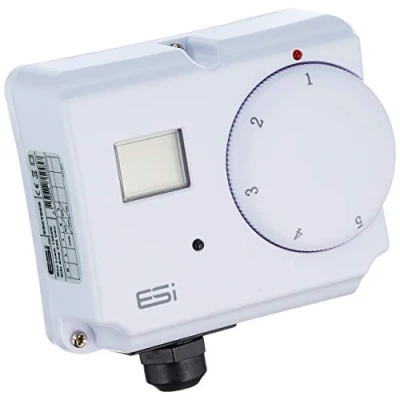 Imagen de ESI Energy Saving Innovation Controls ESCTDEB Termostato electrónico de Doble Cilindro, Color Blanco