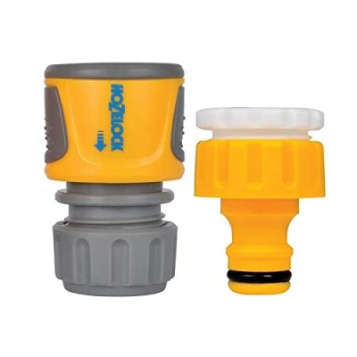Imagen de Hozelock Conector roscado para tapón y Manguera, Color Amarillo Gris, 3,8 x 8,9 16,7 cm