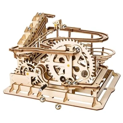 Imagen de ROKR Puzzle 3D Madera Maquetas para Montar Modelo mecánico Kit de construcción con Bolas Adolescentes y Adultos (Waterwheel Coaster)