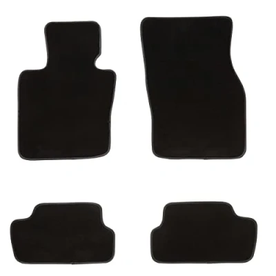 Imagen de DBS 1765224 Alfombrillas de coche A medida para 3 uds. Antideslizante Moqueta en negro 1000 g/m² Aspecto terciopelo Modelo Luxe
