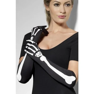 Imagen de Smiffys Guantes de esqueleto, largos