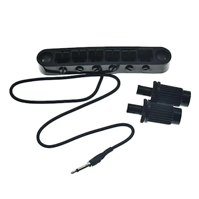 Imagen de KAISH LP Tune o Matic Puente piezoeléctrico para guitarra Epiphone Les Paul/SG/ES/Dot Black
