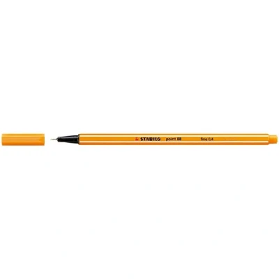 Imagen de STABILO Lote de 5 bolígrafos (punta fina, 0,4 mm, punta unidades), color naranja