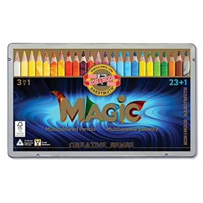 Imagen de Koh I Noor Magia 3408 24 Crayons Triangular Con Mina Multicolor