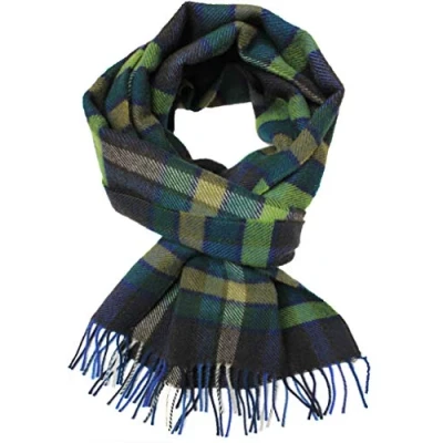 Imagen de Rotfuchs bufanda tejida de moda verde azul 100% lana (Merino)