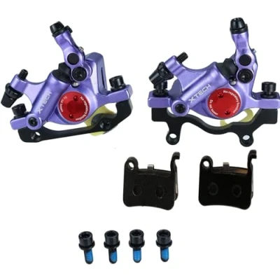 Imagen de Mgoodoo MTB Juego de frenos disco hidráulicos, para bicicleta delantero y trasero, freno hidráulico, morado