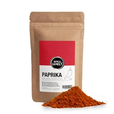Imagen de Spicy Welt Pimentón Dulce Molido (250g) Polvo de para Carnes, Guisos, Salsas, Pollo y Verduras Sabor Natural Suave 100% Natural, Sin Aditivos
