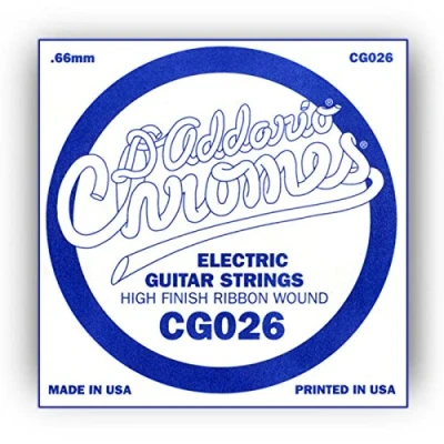 Imagen de D&#039;Addario CG026, cuerda individual de entorchado plano para guitarra eléctrica, .026
