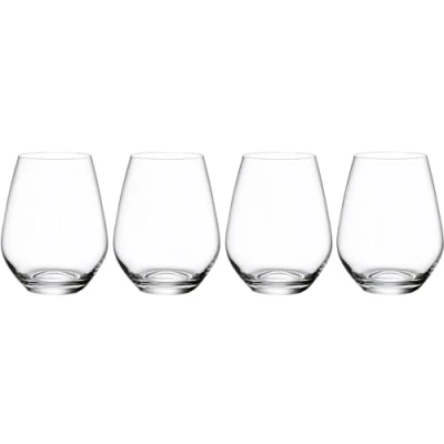 Imagen de Villeroy &amp; Boch Ovid Vaso Juego De 4 Claro, Apto Para Lavavajillas, Vasos Agua Cristal, Set Vasos, Copas Agua, Vidrio Cristal