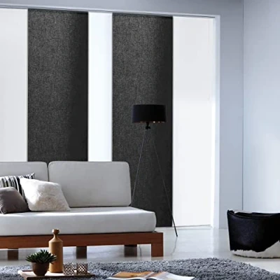Imagen de MADECOSTORE Panel japonés tamizado Liso Gris Antracita 45 x 260 cm
