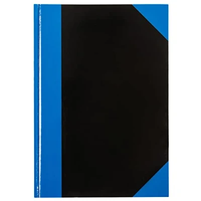 Imagen de Idena 542900 Cuaderno borrador DIN A4, 96 hojas, 70 g/m², rayado, tapa dura, azul/negro, 1 unidad