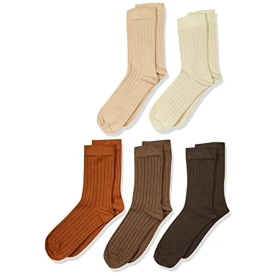Imagen de MINYMO Ankle Sock Bamboo (5 Pack) Calcetines Viscosa bambú, Cocoa Brown, 27 niños Unisex