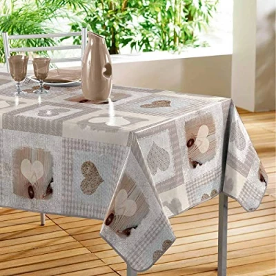 Imagen de décor line Cosy Corazón Mantel, PVC, sin, 140 x 240 cm