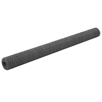 Imagen de vidaXL Malla Alambre Hexagonal Acero Recubrimiento PVC 25x1.5m Gris Bricolaje