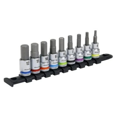 Imagen de Sealey Juego de brocas hexagonales accionamiento 9 piezas Platinum 3/8 &quot;Sq AK6250