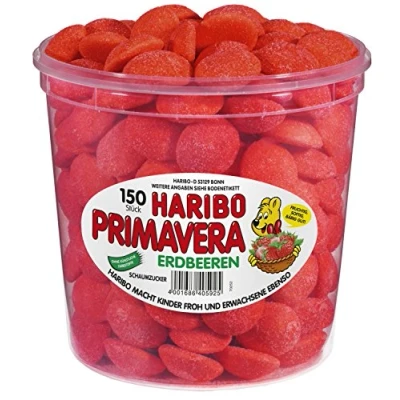 Imagen de Toma de Haribo Primavera fresas, 2 pack (2 x 1.05kg)