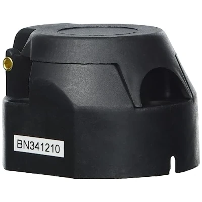 Imagen de as Schwabe Enchufe de superficie para caravanas 13 polos 12 V con tapa rosca y redonda abatible conexión autocaravanas IP44 Negro I 61473
