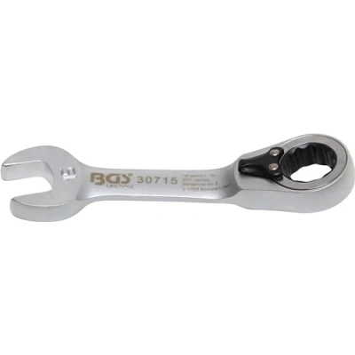 Imagen de BGS 30715 Llave combinada corta con carraca reversible 15 mm