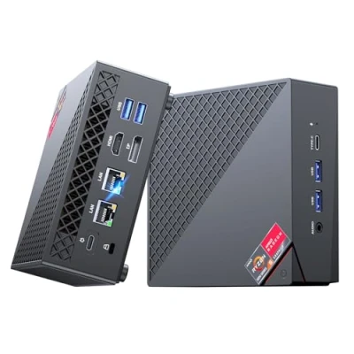 Imagen de NiPoGi AM06 Pro Mini PC,АMD Ryzen 7 5800U(Mejor Que 5700U/5560U, 8C/16T, hasta 4,4 GHz),16GB DDR4 512GB M.2 SSD Ordenador WiFi 6,Dual LAN,HDMI+DP+Type C 4K@60Hz para Educación/Oficina