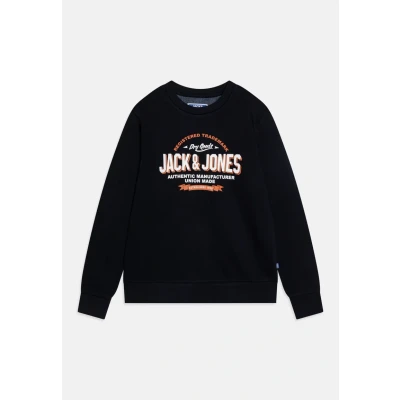 Imagen de JACK&amp;JONES JUNIOR JJELOGO Sweat Crew 2 Col 24/25 Noos JNR Sudadera, Navy Blazer/Print:White + MARMELADE, 176 para Niños