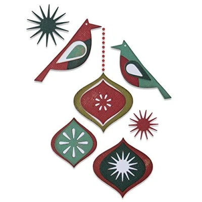 Imagen de Sizzix Set de Troqueles Thinlits 10 pzas 664740 Pájaros Decorativos Tim Holtz, Ornamentales, Talla única