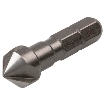 Imagen de wolfcraft 2583000 Avellanador cónico HSS, Ø 10 mm, vástago hexagonal I para un avellanado preciso de agujeros taladrados, uniones atornilladas al ras en metal y plástico