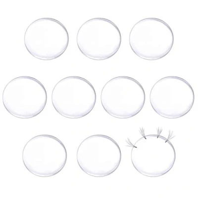 Imagen de Fumanduo 10Pcs Soporte para Extensión de Pestañas Postizas, Almohadilla Silicona Trasplante Adhesiva (3 cm)