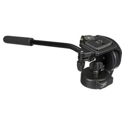 Imagen de Manfrotto 128RC Micro Fluid Rótula para trípode (Plato de cambio rápido con tornillo 1/4&quot;), negro
