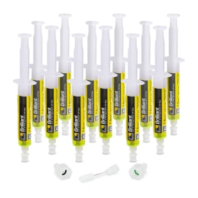 Imagen de Errecom Brilliant 12 x 7,5 ml, Detector Fluoresciente UV para localizar las Fugas de Gas Refrigerante en los Sistemas Aire Acondicionado y Refrigeración, incluye adattatores 1/4 SAE 5/16