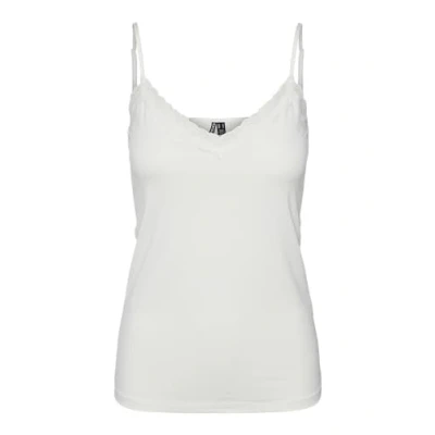 Imagen de PIECES Pckate Lace Singlet Noos Camiseta sin Mangas, Blanco (Cloud Dancer Cloud Dancer), 40 (Talla del Fabricante: Medium) para Mujer