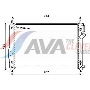 Imagen de AVA COOLING SYSTEMS CT2064 Radiador, refrigeración del motor Aluminio 600mm 418mm 16mm sin depósito de compensación Aletas soldadas