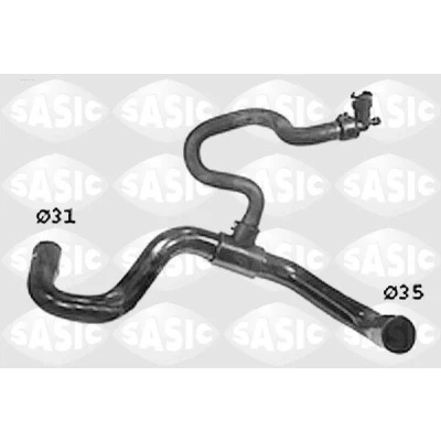 Imagen de SASIC SWH0474 Manguitos de Radiador a la izquierda abajo PEUGEOT: 307 Hatchback, Familiar