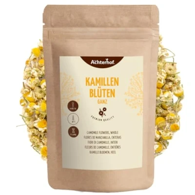 Imagen de flores de manzanilla 250g enteras y secas té 100% natural sabor ligeramente amargo suave sin aditivos vom Achterhof