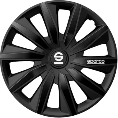 Imagen de Sparco Juego de 4 Tapacubos Milano 14 Pulgadas Negro
